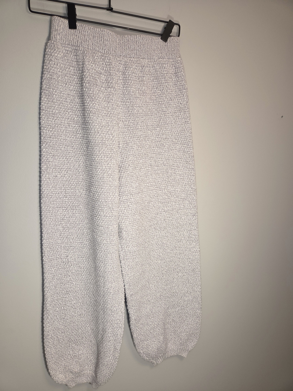 Sincerely Jules Textured Sweater Knit Jogger Pants Grey M Cozy Loungewear